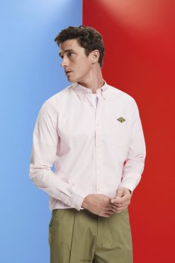 Esprit Men Button-down cotton shirt Pink Shirts D2B4J4662