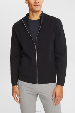 Esprit Men Cardigan with zip Black Sweaters D2B4J4921