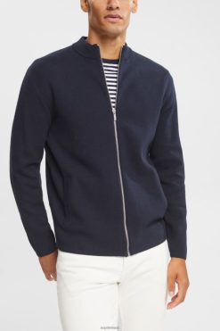 Esprit Men Cardigan with zip Navy Sweaters D2B4J4922