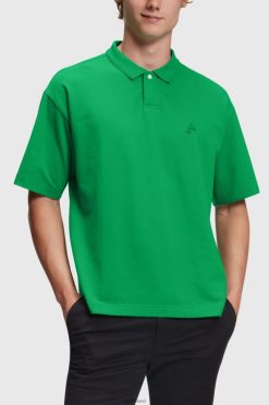 Esprit Men Dolphin Tennis Club Relaxed Polo Green Polos D2B4J4875