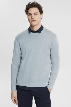 Esprit Men Fine knit jumper Grey Blue Sweaters D2B4J4685