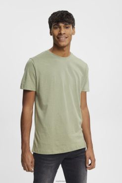 Esprit Men Flecked jersey t-shirt Light Khaki T-Shirts D2B4J4780
