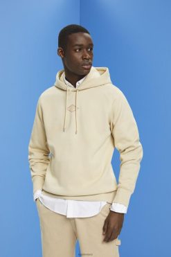 Esprit Men Hoodie with logo chest print Beige Sweatshirts & Hoodies D2B4J4639