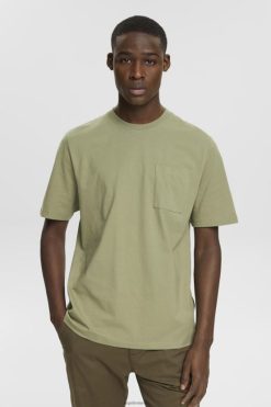 Esprit Men Jersey t-shirt Light Khaki T-Shirts D2B4J4746