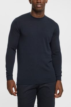 Esprit Men Knitted wool sweater Black Sweaters D2B4J4903