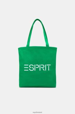 Esprit Men Logo Canvas Tote Bag Green Accessories D2B4J440