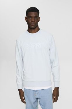 Esprit Men Logo print sweatshirt Pastel Blue Sweatshirts & Hoodies D2B4J4678