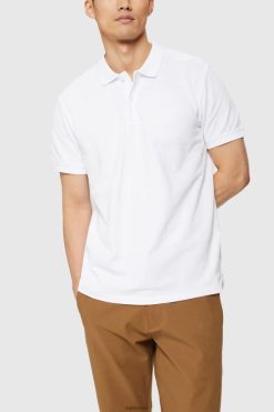 Esprit Men Pima cotton pique polo shirt White Polos D2B4J4924