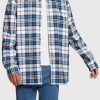 Esprit Men Plaid flannel shirt Blue Shirts D2B4J4793