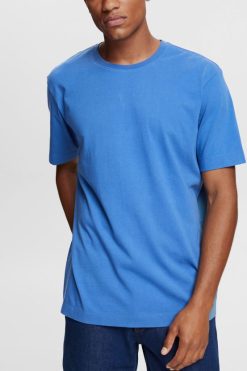 Esprit Men Plain T-shirt Blue T-Shirts D2B4J4931