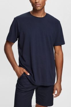 Esprit Men Plain T-shirt Navy T-Shirts D2B4J4930