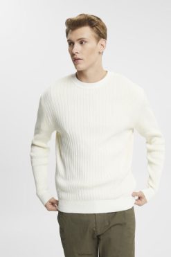 Esprit Men Rib knit jumper Ice Sweaters D2B4J4763