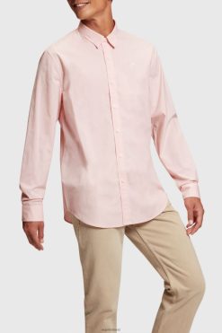 Esprit Men Slim fit dolphin badge poplin shirt Light Pink Shirts D2B4J4804