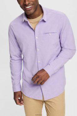 Esprit Men Slim fit shirt Lilac Shirts D2B4J4912