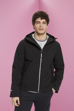 Esprit Men Softshell jacket with a hood Black Jackets D2B4J4728