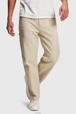 Esprit Men Straight fit carpenter chinos Sand Trousers & Pants D2B4J4782