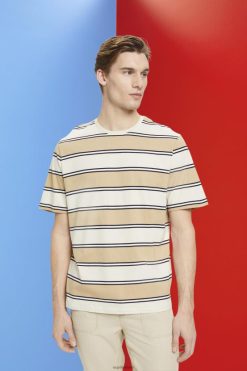 Esprit Men Striped sustainable cotton T-shirt Ice T-Shirts D2B4J4707