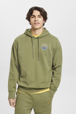 Esprit Men Sweatshirt with logo print Olive Sweatshirts & Hoodies D2B4J4649