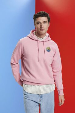 Esprit Men Sweatshirt with logo print Pink Sweatshirts & Hoodies D2B4J4652