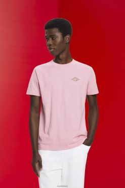 Esprit Men T-shirt with logo print Pink T-Shirts D2B4J4603