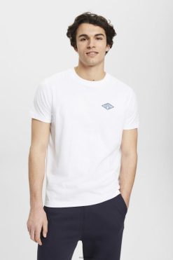 Esprit Men T-shirt with logo print White T-Shirts D2B4J4599