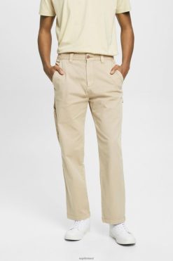 Esprit Men Vintage straight fit cargo trousers Light Beige Trousers & Pants D2B4J4731