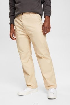 Esprit Men Wide fit chinos Cream Beige Trousers & Pants D2B4J4331