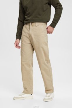 Esprit Men Wide leg, sustainable cotton trousers White Trousers & Pants D2B4J4330