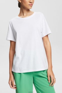 Esprit Women Basic T-shirt in 100% organic cotton White T-Shirts D2B4J4513