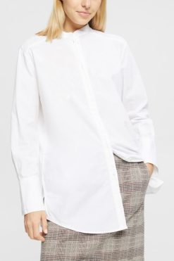 Esprit Women Blouse with round neck, organic cotton Black Blouses D2B4J4334