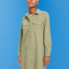 Esprit Women Cotton shirt dress Light Khaki Dresses D2B4J445