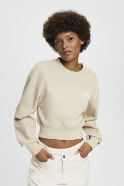 Esprit Women Cropped sweatshirt Light Taupe Sweatshirts & Hoodies D2B4J4154