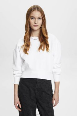 Esprit Women Cropped sweatshirt White Sweatshirts & Hoodies D2B4J4153