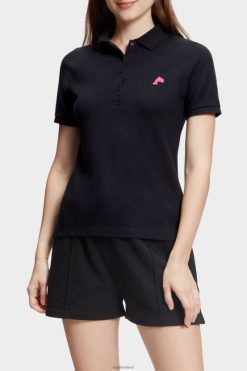 Esprit Women Dolphin Tennis Club Classic Polo Black Polos D2B4J4493