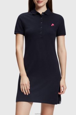 Esprit Women Dolphin Tennis Club Classic Polo Dress Black Dresses D2B4J4504