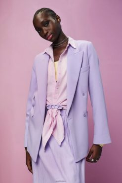 Esprit Women Double-breasted blazer Lavender Coats D2B4J4256