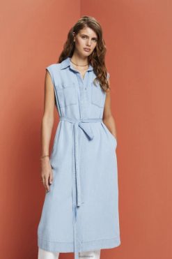 Esprit Women Dresses woven Blue Light Wash Dresses D2B4J4181