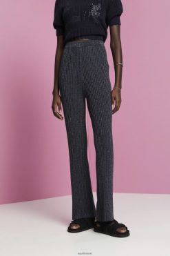 Esprit Women Glitter effect knitted trousers Navy Trousers & Pants D2B4J4259
