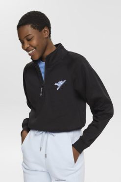 Esprit Women Half-zip sweatshirt Black Sweatshirts & Hoodies D2B4J4158