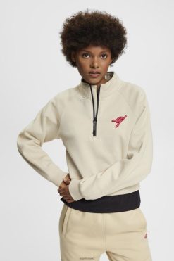 Esprit Women Half-zip sweatshirt Light Taupe Sweatshirts & Hoodies D2B4J4160