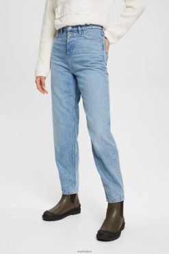 Esprit Women High-rise banana fit jeans Blue Light Wash Denim D2B4J4321