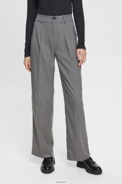 Esprit Women High rise wide leg trousers Anthracite Trousers & Pants D2B4J4247