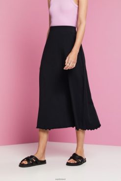 Esprit Women Jersey midi skirt, sustainable cotton Black Skirts D2B4J443