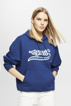Esprit Women Logo print hoodie Ink Sweatshirts & Hoodies D2B4J4171