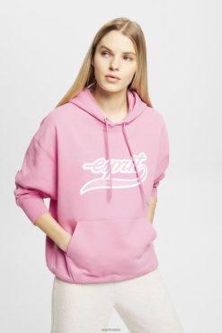 Esprit Women Logo print hoodie Pink Sweatshirts & Hoodies D2B4J4172