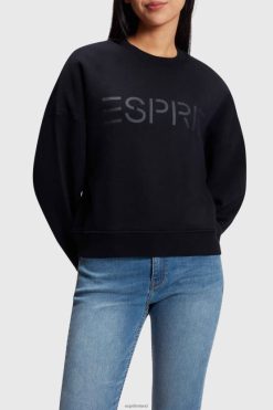 Esprit Women Logo print sweatshirt Black Sweatshirts & Hoodies D2B4J4463