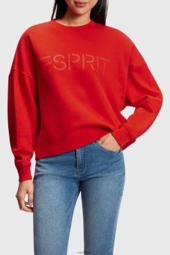Esprit Women Logo print sweatshirt Red Sweatshirts & Hoodies D2B4J4465