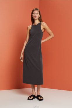 Esprit Women Modal-Blend Tank Midi Dress Anthracite Dresses D2B4J452