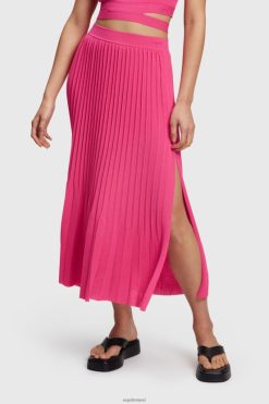 Esprit Women Pleated midi skirt Pink Fuchsia Skirts D2B4J4391