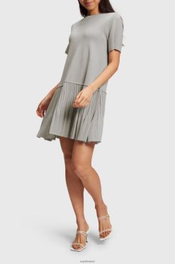 Esprit Women Pleated peplum dress Medium Grey Dresses D2B4J4487